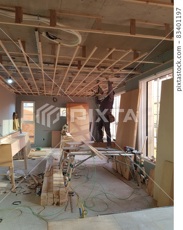 Construction site, construction, carpentry, carpenter, residence, model 83401197