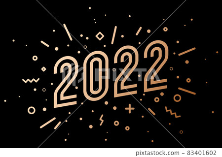 2022. Happy New Year. Greeting card 83401602