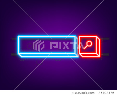 Search bar icon, set of search boxes ui template isolated on white background. Neon icon. Vector illustration Search bar icon, set of search boxes ui template isolated on white background. Neon icon. Vector illustration 83402376