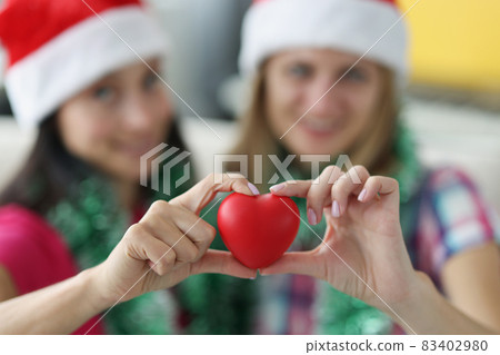 Female hold decorative cute heart 83402980