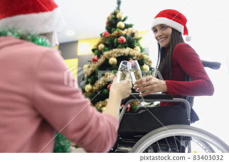 Smiling happy women with drinks 83403032