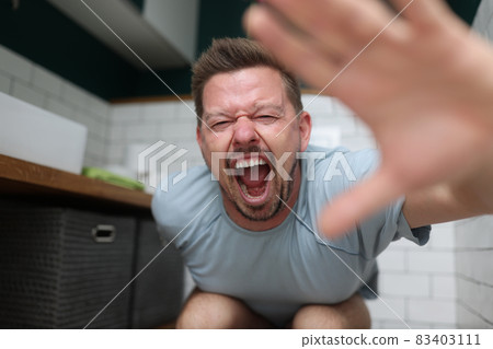 Person screaming cant stand anymore 83403111