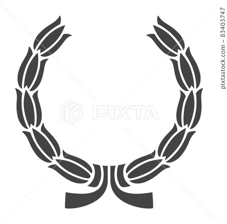 Award wreath. Illustrated wreathes design graphic award element Award wreath. Illustrated wreathes design graphic award element 83403747