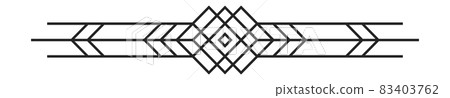 Geometric linear vintage divider, modern divide shape Geometric linear vintage divider, modern divide shape 83403762