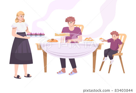Bakery Family Dinner Composition Bakery Family Dinner Composition 83403844