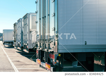 Truck trailer loading platform transportation transportation land transportation 83404425