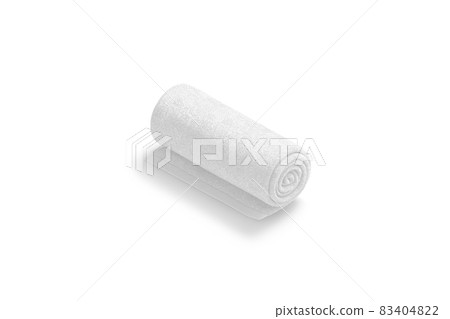 Blaank white twisted big towel mock up, side view Blaank white twisted big towel mock up, side view 83404822