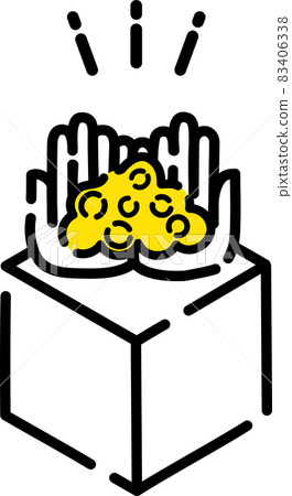 Icon 03 (virus prevention measures, hand washing, foam, clean, yellow icon) 83406338
