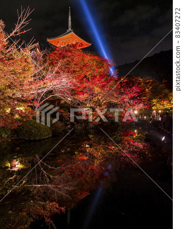 [Kyoto] Kiyomizu Temple and autumn leaves lit up 83407272