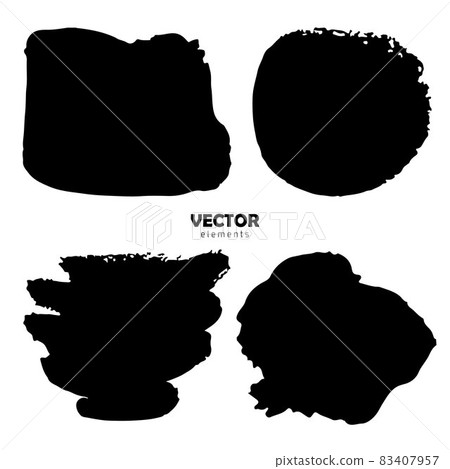 Grunge Set Brush Shape Vector Strokes in Black color on white background. Hand painted grange elements. Ink drawing. Dirty artistic design . Place for text, quote, information, company name. Grunge Set Brush Shape Vector Strokes in Black color on white background. Hand painted grange elements. Ink drawing. Dirty artistic design . Place for text, quote, information, company name. 83407957