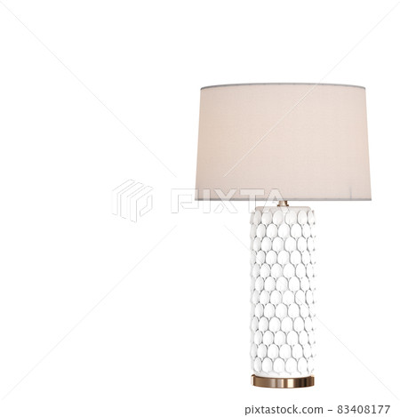 Decorative table lamp base of flowers on an isolated background. 3d rendering 83408177