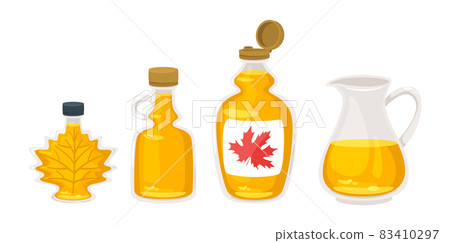 set of bottles with Canadian maple syrup set of bottles with Canadian maple syrup 83410297