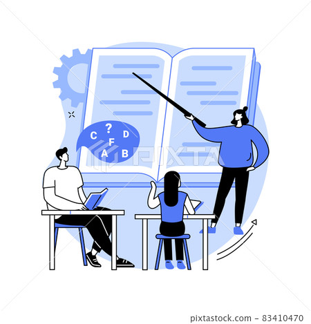 Illiteracy abstract concept vector illustration. 83410470