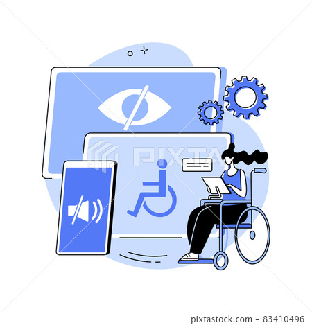 Electronic accessibility abstract concept vector illustration. Electronic accessibility abstract concept vector illustration. 83410496