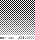 Polka dot pattern seamless vector illustration. Polka dot shape circles closeup fabric, wrapping, textile monochrome background. Digital design polka circles. 83411000
