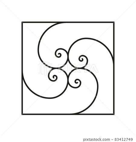 Swirl Vector Background. Abstract tile art Design Swirl Vector Background. Abstract tile art Design 83412749