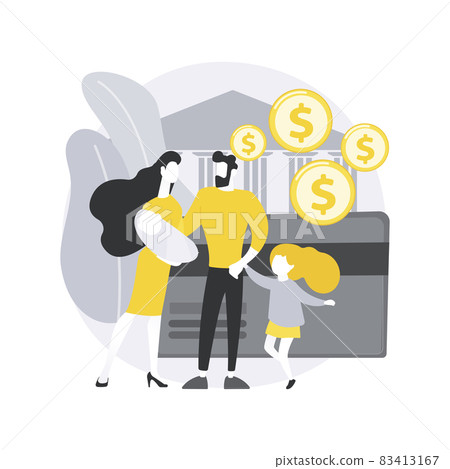 Dependant family member abstract concept vector illustration. 83413167