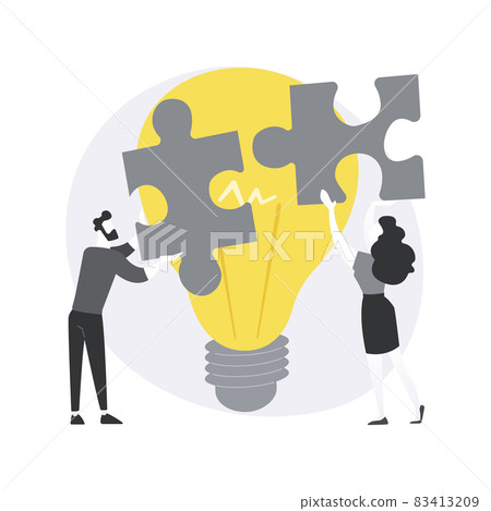 Mutual assistance abstract concept vector illustration. 83413209