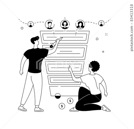 Sales funnel management abstract concept vector illustration. Sales funnel management abstract concept vector illustration. 83413318
