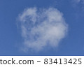 Background of a one single cumulus cloud with a blue clear sky 83413425