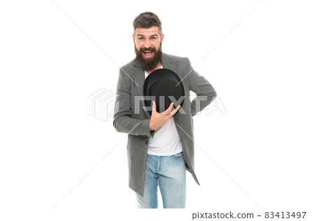 Enjoying ovations. Master of cunning tricks. Street Enjoying ovations. Master of cunning tricks. Street 83413497