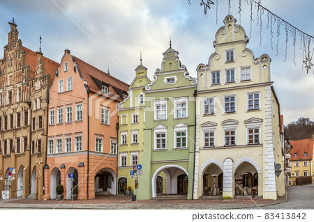 Altstadt street in Landshut, Germany 83413842