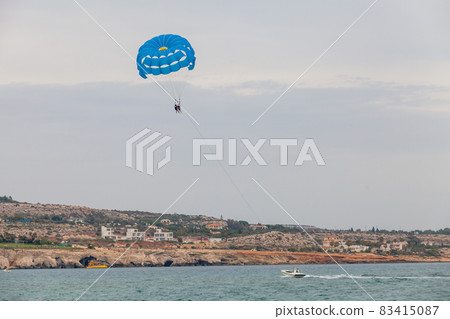 Parasailing in Agia Napa resort town, 83415087
