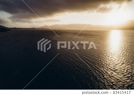 Sunset in the ocean. Sunset in the ocean. 83415417