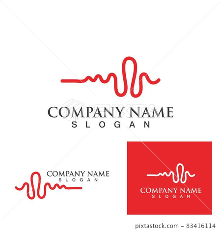 Sound waves vector illustration 83416114