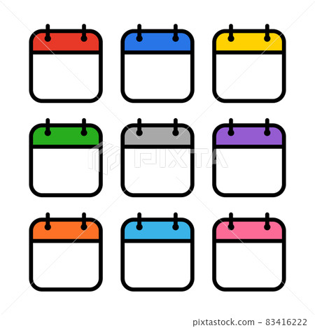 Calendar icon color variation 83416222