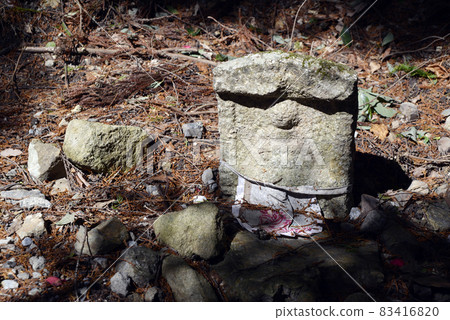 Kannonshoji Temple Stone Buddha on the approach to Omihachiman City, Shiga Prefecture 83416820