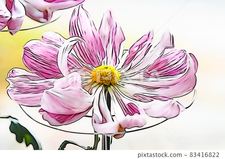 粉彩般的“大花菊懸崖菊花”插畫形象 粉彩般的“大花菊懸崖菊花”插畫形象 83416822