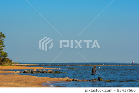 Sandy Point State Park on Chesapeake bay in Annapolis, Anne Arundel County, Maryland 83417666