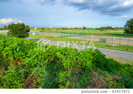 Arakawa Sports Park Arakawa Riverbed Midsummer Scenery Arakawa Sports Park Arakawa Riverbed Midsummer Scenery 83417972