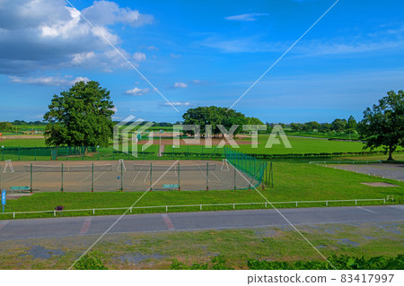 Arakawa Sports Park Arakawa Riverbed Midsummer Scenery Arakawa Sports Park Arakawa Riverbed Midsummer Scenery 83417997