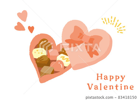 可愛的手繪情人節巧克力插圖 83418150