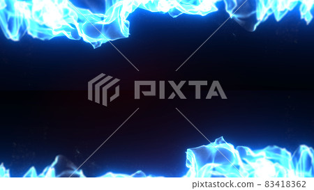 Blue flame-like aura sparks 83418362