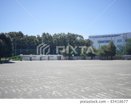 Schoolyard Friends Elementary School Fun Hot Summer Schoolyard 83418677