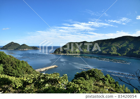 從太郎坂廣場眺望西島灣和館崎[三重縣熊野市] 83420054