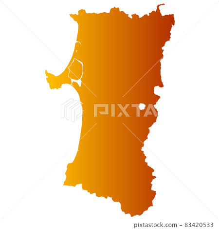 秋田縣地圖 83420533