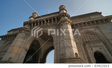 Gate of India in Mumbai against a blue sky. Gate of India in Mumbai against a blue sky. 83421023