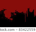 Red liquid background dripping from above black background Red liquid background dripping from above black background 83422559