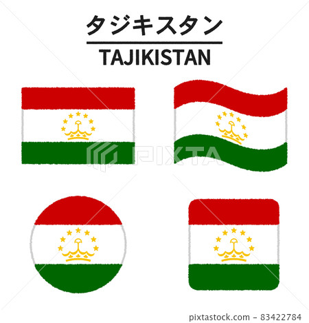 Tajikistan flag illustration 83422784