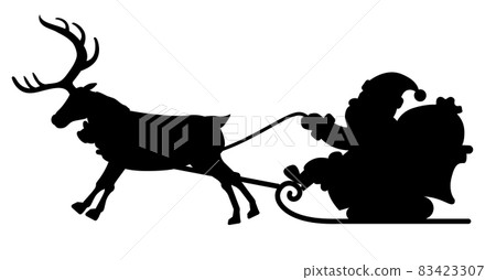 Illustration of Santa Claus and reindeer 83423307