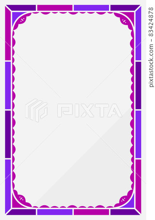 Stained glass background vertical position purple 83424878