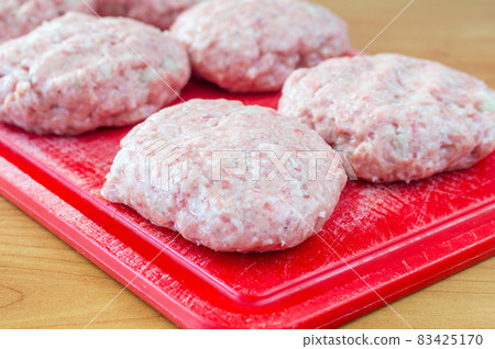Polish Kotlety mielone. Raw Polish Meatballs. 83425170