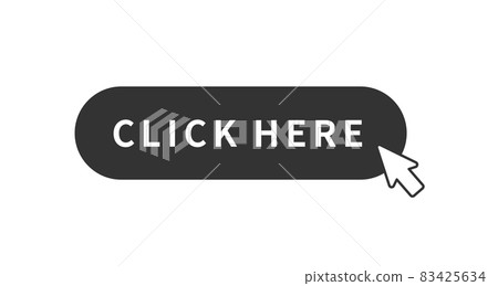 簡單按鈕插圖模板橫幅單色、箭頭光標、橢圓版本 簡單按鈕插圖模板橫幅單色、箭頭光標、橢圓版本 83425634