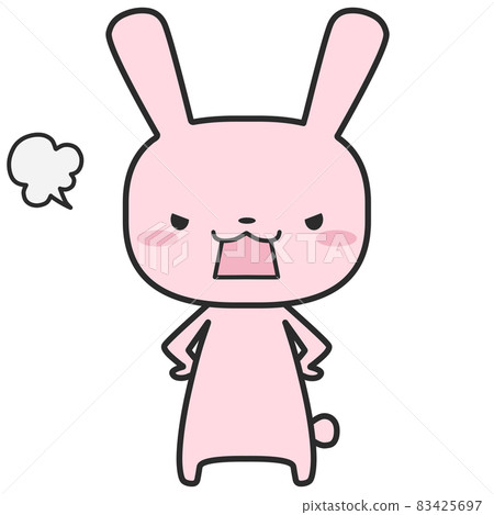 Angry rabbit - Stock Illustration [83425697] - PIXTA