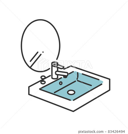 Image illustration material of wash basin 83426494