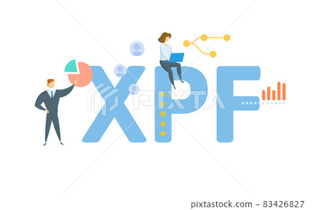Xpf XPF, CFP franc. Concept with keyword, people... - Stock Illustration ...
